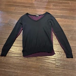 The Limited PurpleBlack Sweater Vneck